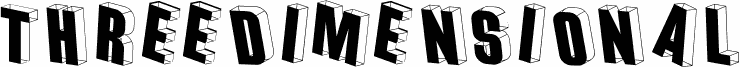 Preview of the Threedimensional font