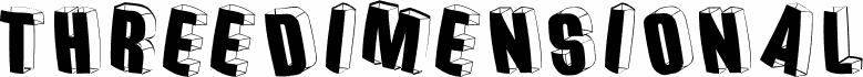 Preview of the ThreedimensionalRound font