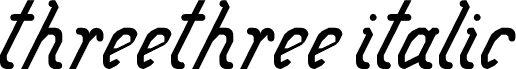 Threethree Italic Regular