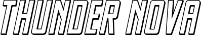 Podgląd czcionki Thunder Nova 3D Semi-Italic