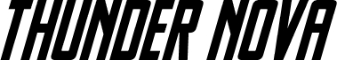 Podgląd czcionki Thunder Nova Bold Italic