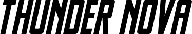 Podgląd czcionki Thunder Nova Bold Semi-Italic
