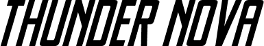 Podgląd czcionki Thunder Nova Compact Italic