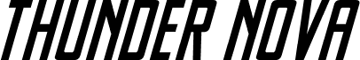 Podgląd czcionki Thunder Nova Spaced Italic