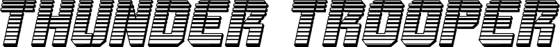 Preview of the Thunder Trooper Chrome Italic font