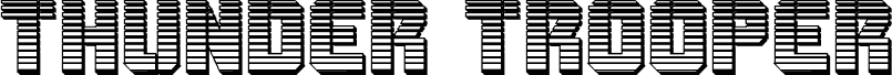 Preview of the Thunder Trooper Chrome font