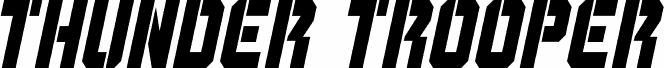 Preview of the Thunder Trooper Condensed Italic font