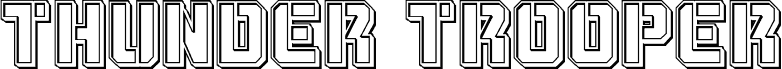 Preview of the Thunder Trooper Engraved font