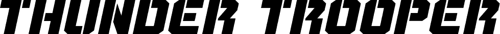 Preview of the Thunder Trooper Expanded Italic font