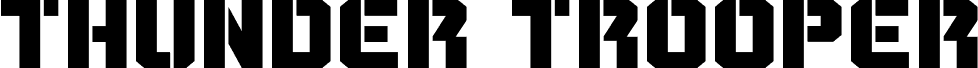 Preview of the Thunder Trooper Expanded font