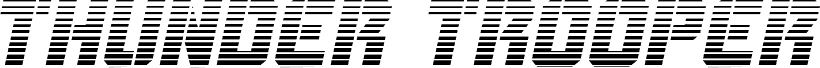 Preview of the Thunder Trooper Gradient Italic font