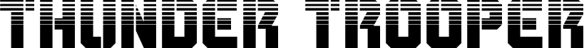 Preview of the Thunder Trooper Halftone font