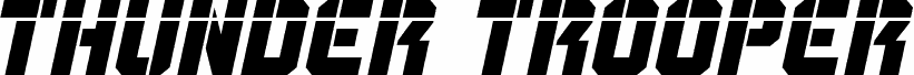 Preview of the Thunder Trooper Laser Italic font
