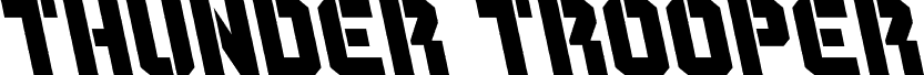 Preview of the Thunder Trooper Leftalic font