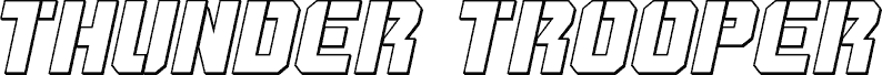 Preview of the Thunder Trooper Outline Italic font