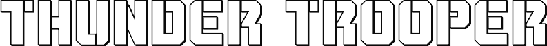 Preview of the Thunder Trooper Outline font