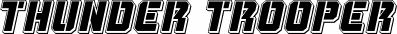 Preview of the Thunder Trooper Punch Italic font