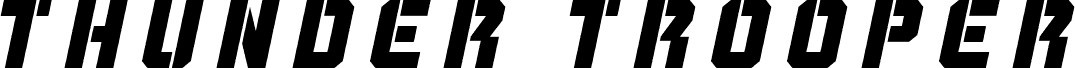 Preview of the Thunder Trooper Title Italic font
