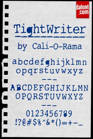Tight Writer Czcionka