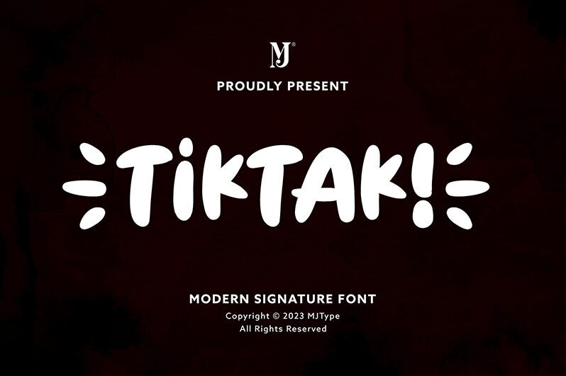 TIKTAK Czcionka