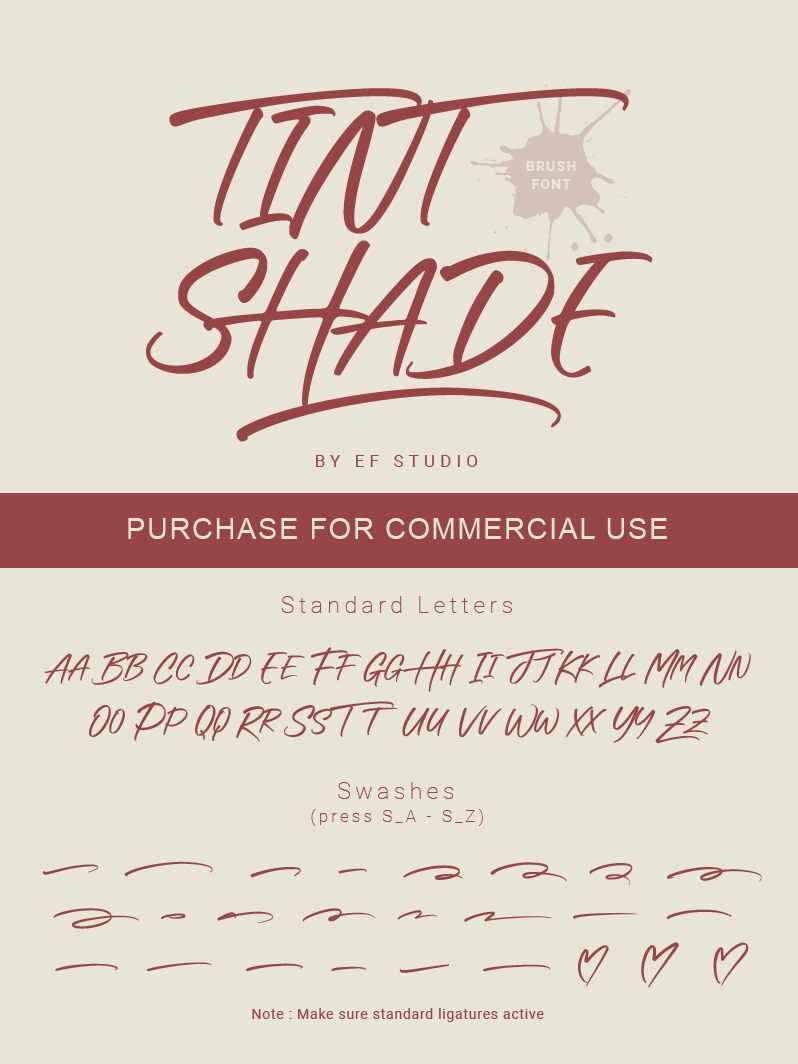 TINT SHADE Schriftart