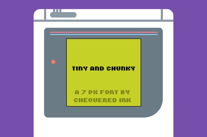 Tiny and Chunky Czcionka