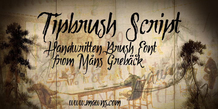 Tipbrush Script 2 Carattere