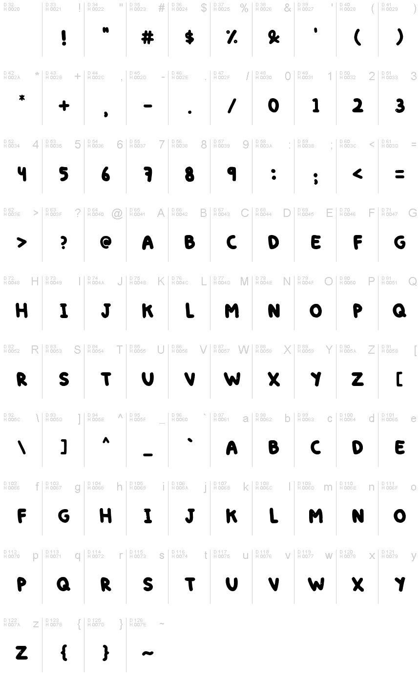 Tiny Chalk Regular font