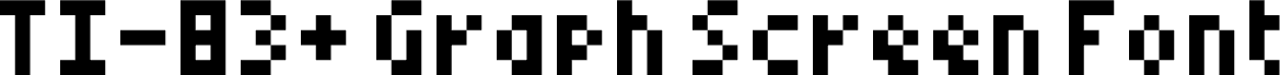 Anteprima del carattere TI-83+ Graph Screen Font Regular