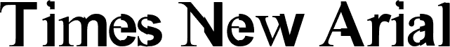 Preview of the Times New Arial font