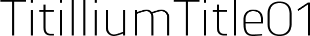 TitilliumTitle01-Thin