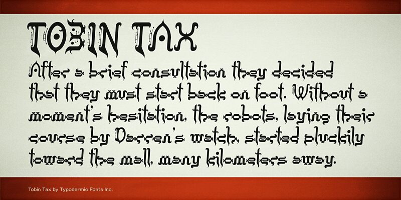 Tobin Tax Schriftart