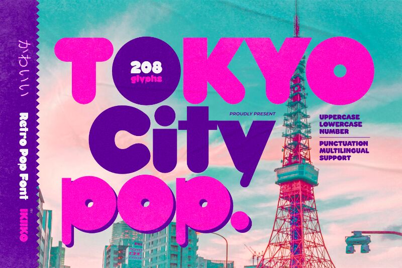 Tokyo City Pop Schriftart