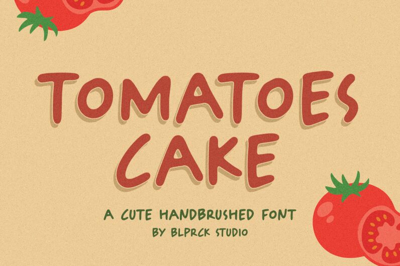 Tomatoes Cake Schriftart