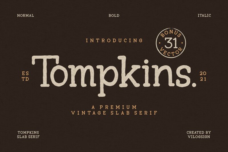 Tompkins Schriftart