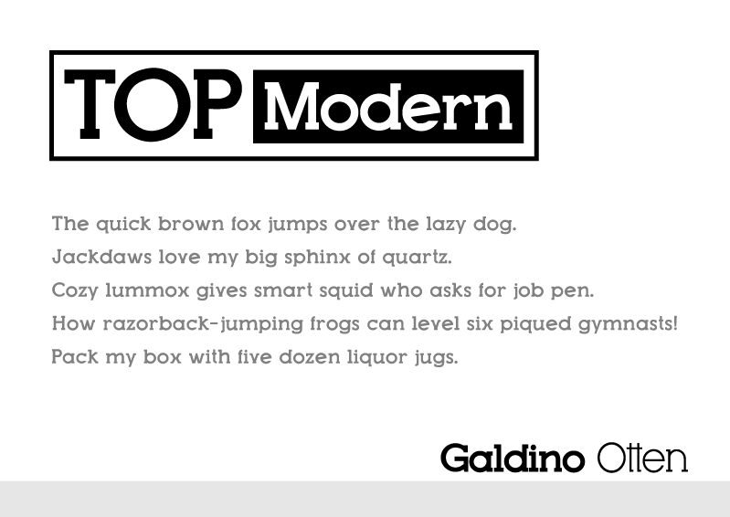 Top Modern Schriftart