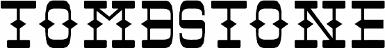 Preview of the Tombstone Expanded font