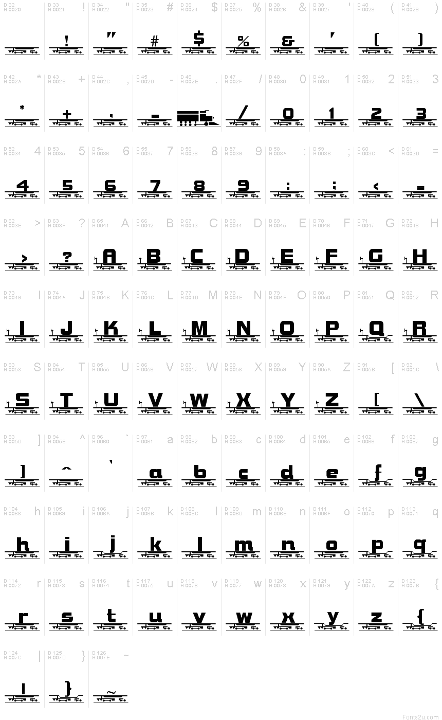 Basic Latin - charmap