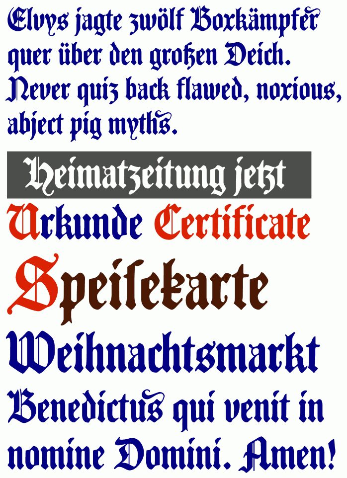 Traditio AH Schriftart