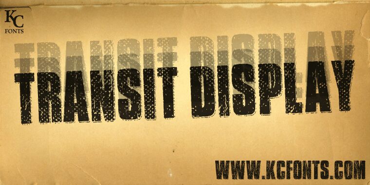 Transit Display Carattere