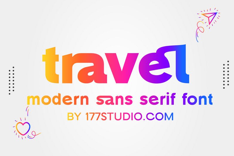 travel elegant Schriftart