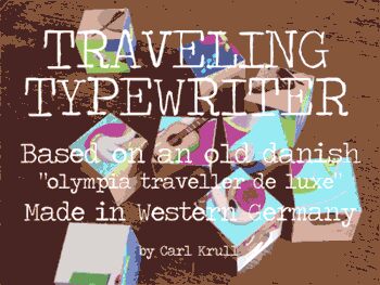 Traveling _Typewriter Schriftart
