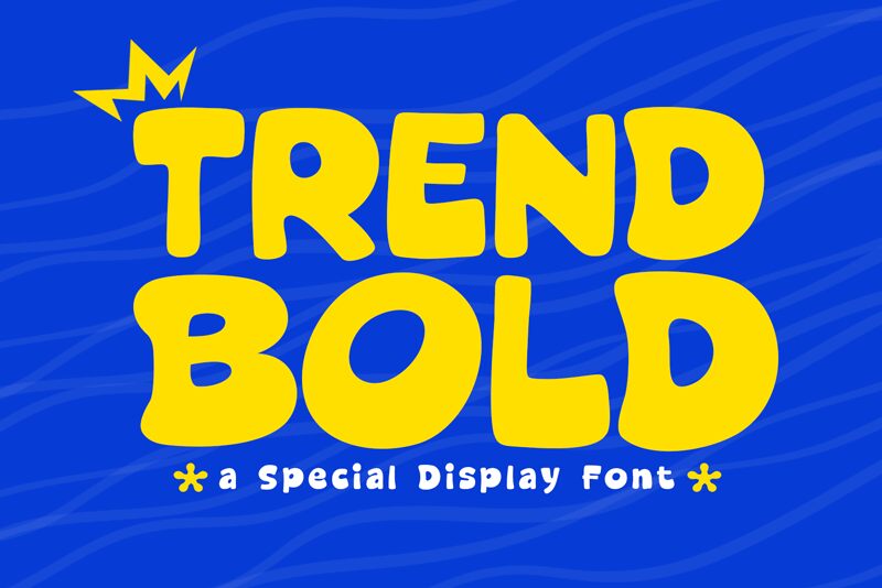 Trend Bold font presentation and specimen