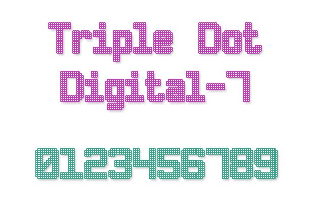 Triple Dot Digital-7 Czcionka