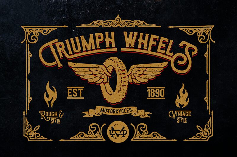 Triumph wheels Czcionka