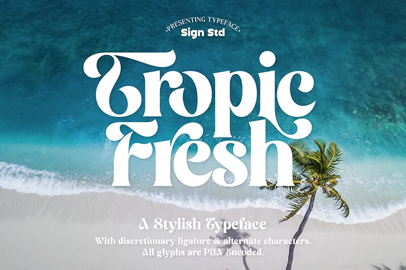 Tropic Fresh Czcionka