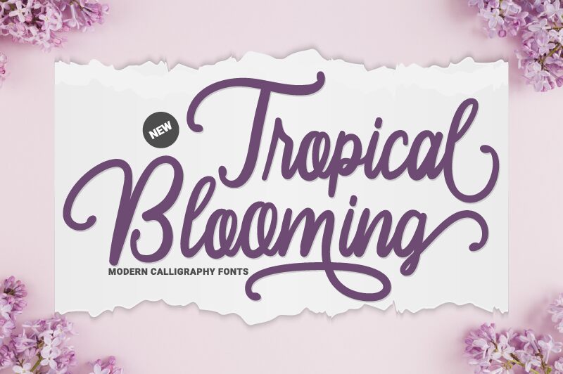 Tropical Blooming Schriftart