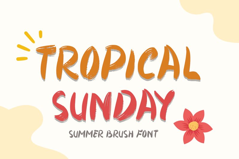 Tropical Sunday Czcionka