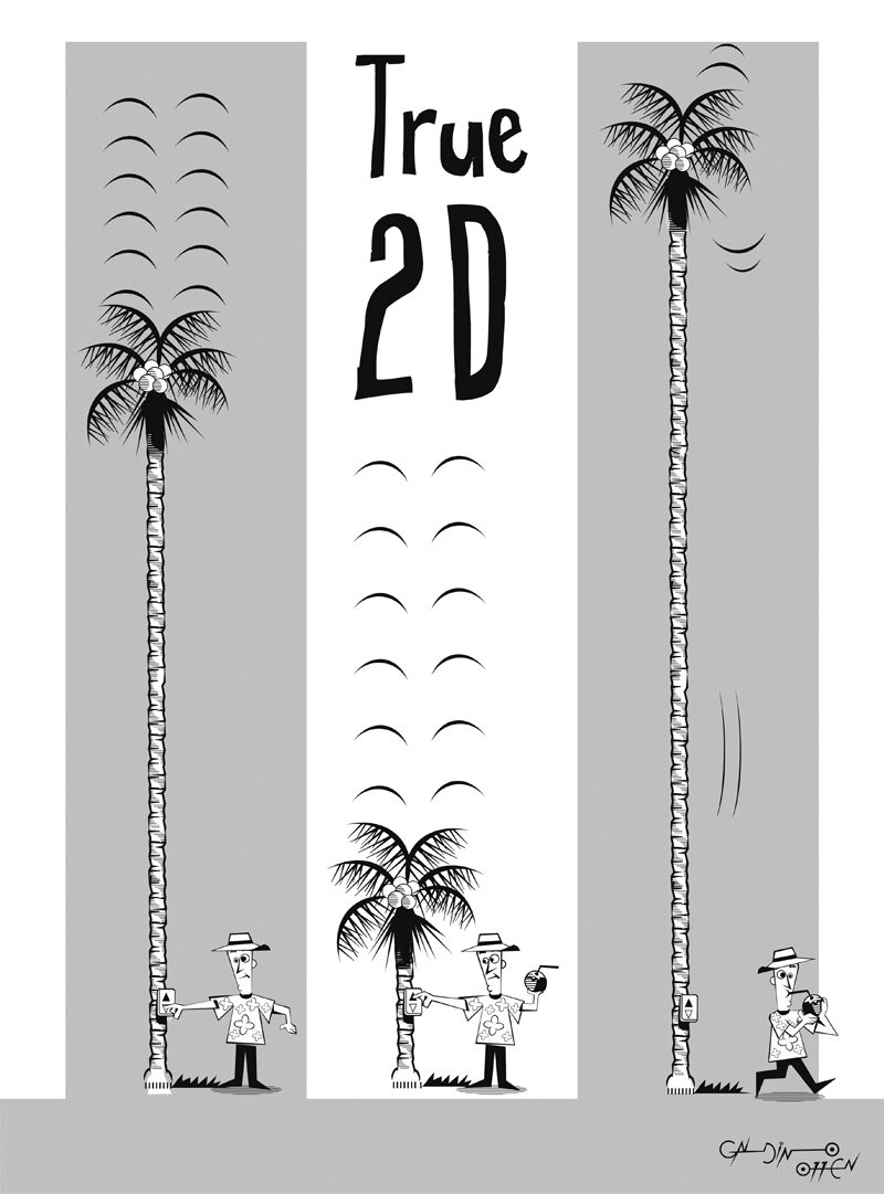 True 2D Schriftart