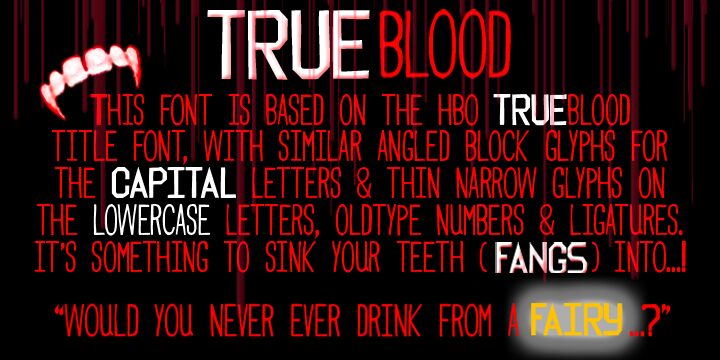 TRUEblood Schriftart